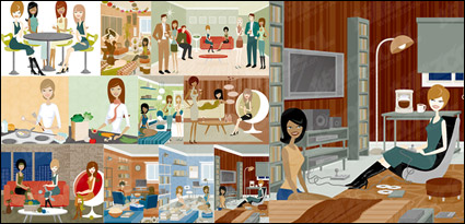 Modern men and women illustration Series-3