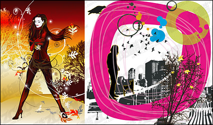 female theme vector
