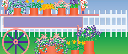 Outside the window the landscape vector material
