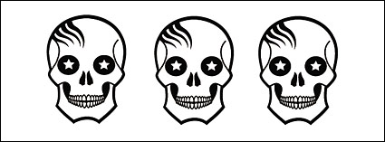 Vector skull lovely alternative material