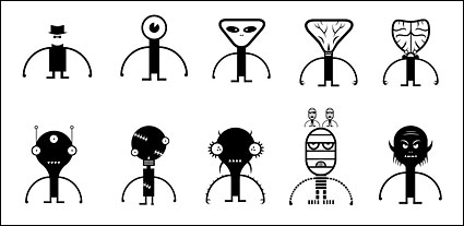 Weird cute alien villain Aberdeen vector material