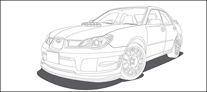 Line drawing vehicle (car)