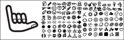 120 elements of the trend icon element vector