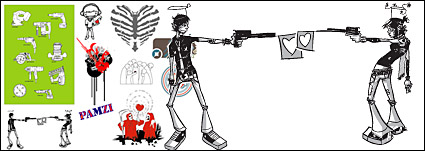 Vector series of pictorial material trend-1